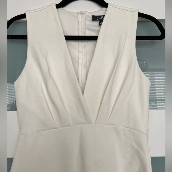 Lulu’s cocktail hour ivory wrap dress - Picture 3 of 8